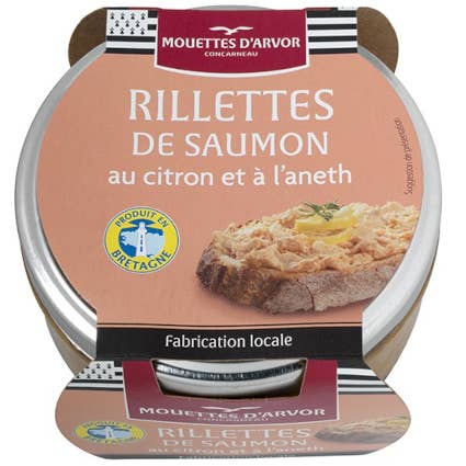 French Feast - Wholesale Tinned Fish - Mouettes d'Arvor Salmon rillettes w/ lemon & dill