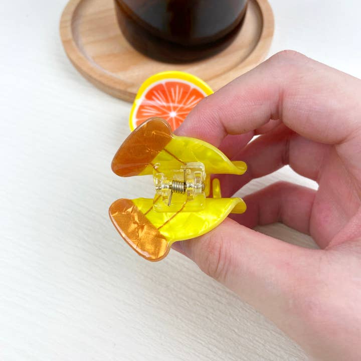 TheDivaSoap - Vendita all'ingrosso Fermaglio per capelli - Donna - Fermagli per capelli pomelo a forma di banana piccola in acetato