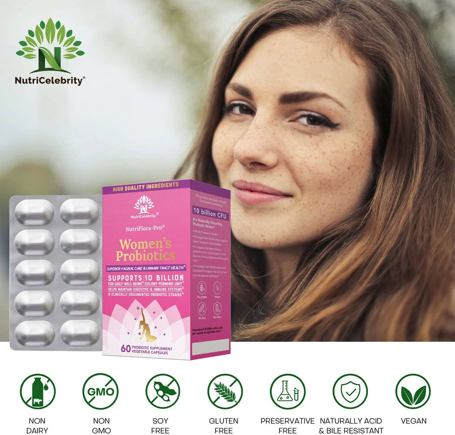 NutriCelebrity - Vendita all'ingrosso Vitamine/integratori orali - Nutriflora-pro® (60 capsule) - Ingrosso5