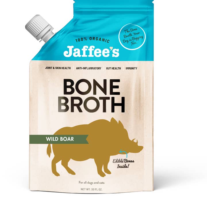 WILD BOAR Bone Broth - 20 oz Pouch for wholesale by Jaffee's Bone Broth