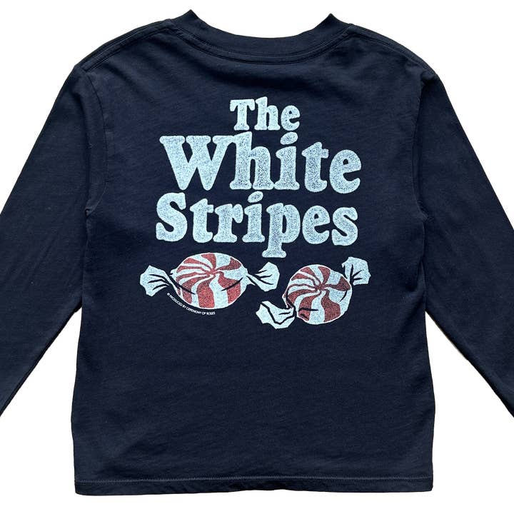 Rowdy Sprout - Wholesale Screen Printed T-Shirt - Kids - White Stripes Peppermint Candy Tee