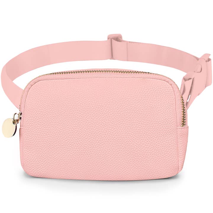 DANCOUR Fanny Pack Everywhere Belt Bag Light Pink Leather for wholesale by Dancour