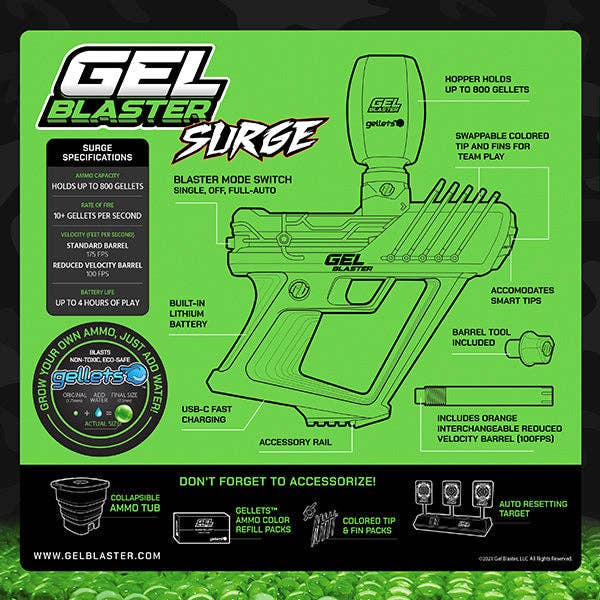 Showcase - Wholesale Classic Toy - Kids - Gel BlasterĀ® SURGE Fully Automatic Water Bead Blaster11