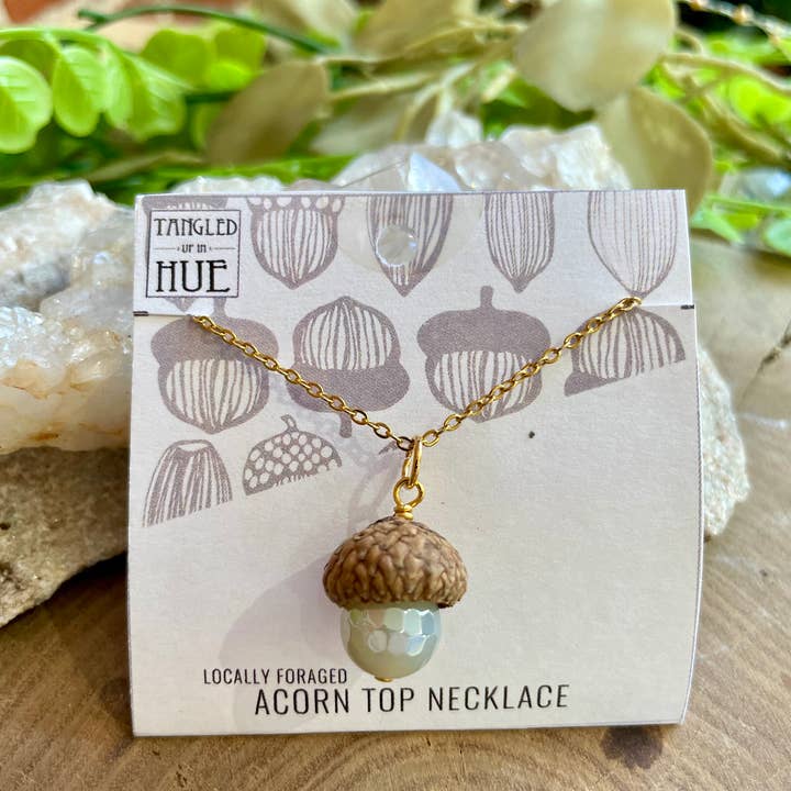 Tangled Up In Hue - Wholesale Jewellery – Men's - Foraged Acorn Top Earrings and Necklaces7