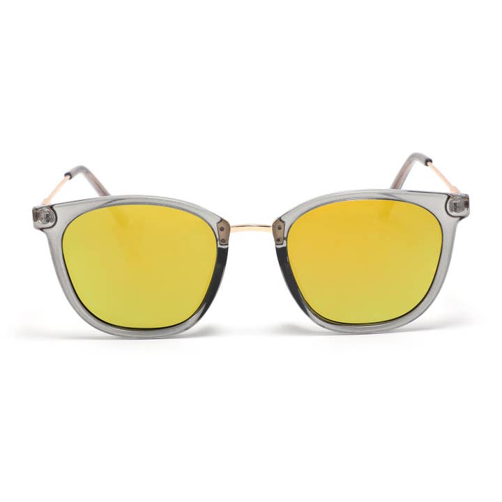 Armação The Wedge Dourado/Cinza, Lente Amarelo Pôr-Sol por atacado de Sock Harbor / Bigfoot Sock Co.