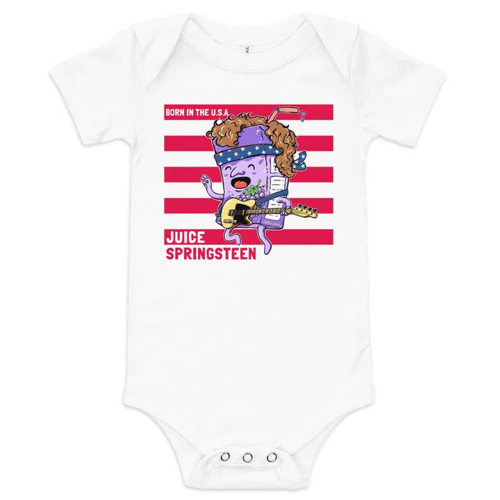 JUICE SPRINGSTEEN Baby Bodysuit for wholesale by Little Groupies