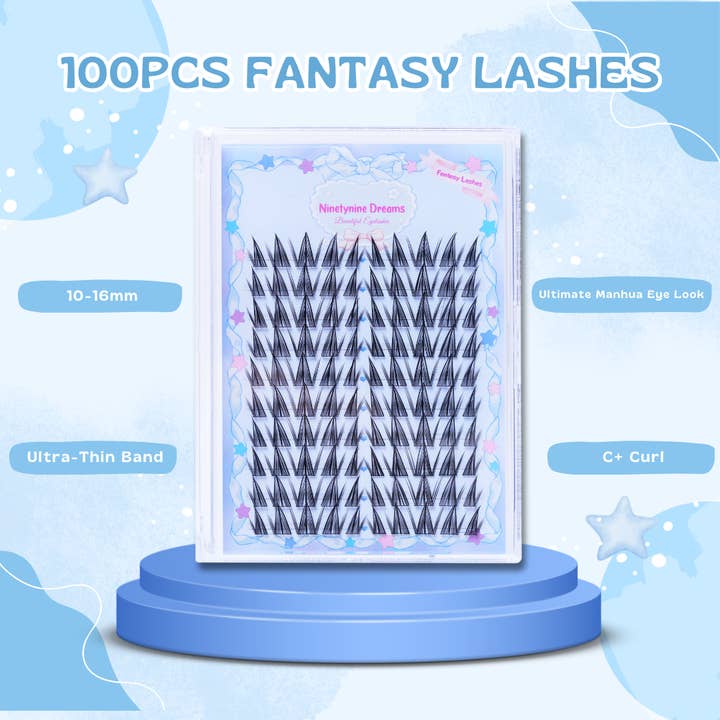 Ninetynine Dreams - Wholesale False/Fake Eyelashes - Fantasy Manhua Anime Style False Lash Clusters – 100PC Pack1