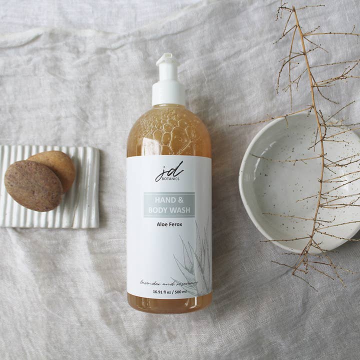 JDBotanics - Wholesale Body Wash/Shower Gel - aloe ferox hand and body wash with lavender and rosemary