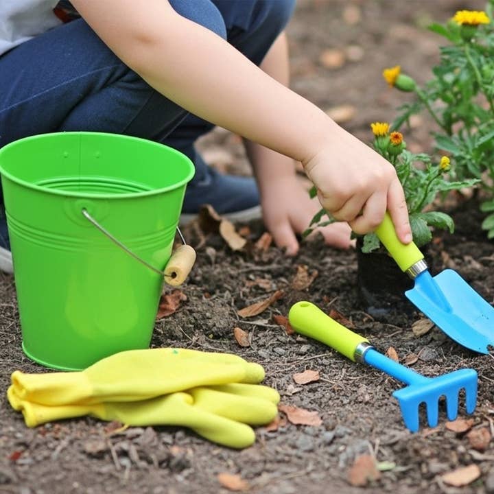 G & F Products - Vente Lot de jouets – enfant - Seau d'eau pour enfants avec outils de jardin15