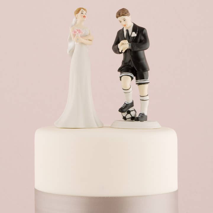 Weddingstar Inc. - Wholesale Cake/cupcake topper - Soccer Player Groom Wedding Cake Topper1