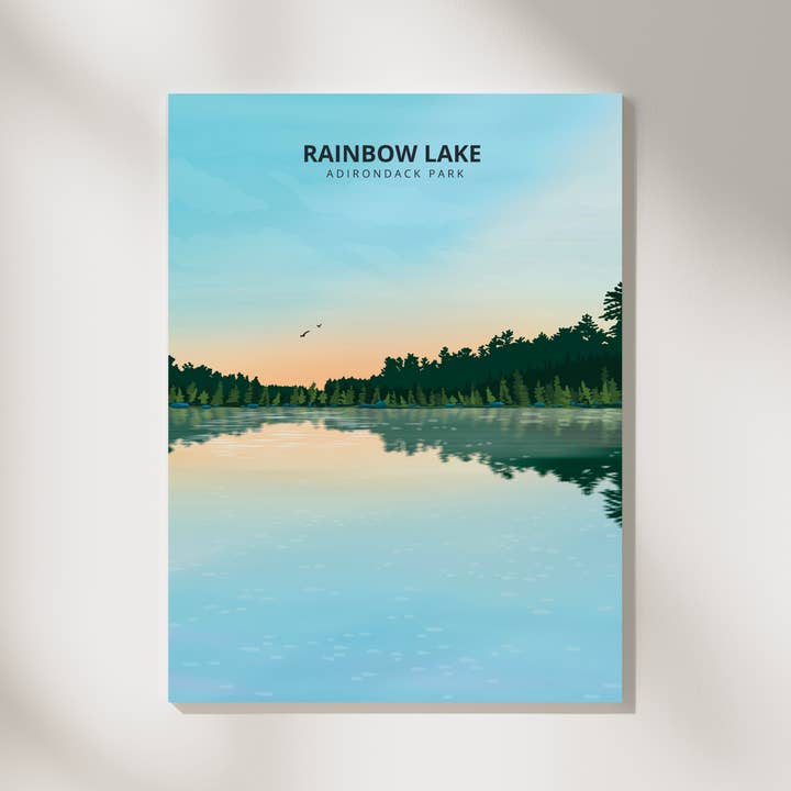 Boreas Design Shop - Wholesale Art Print - Rainbow Lake Print - Adirondacks, New York
