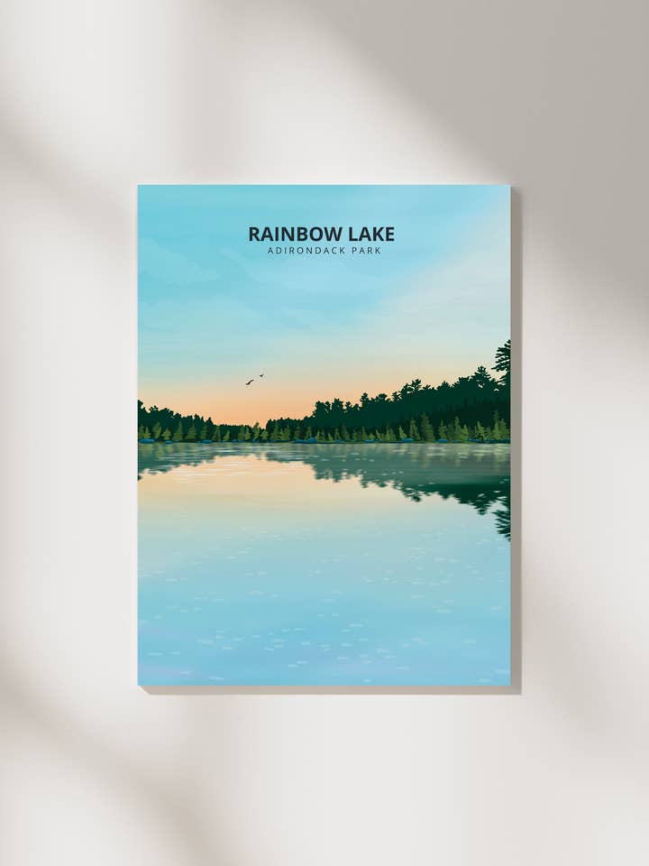 Rainbow Lake Print - Adirondacks, New York for wholesale by Boreas Design Shop