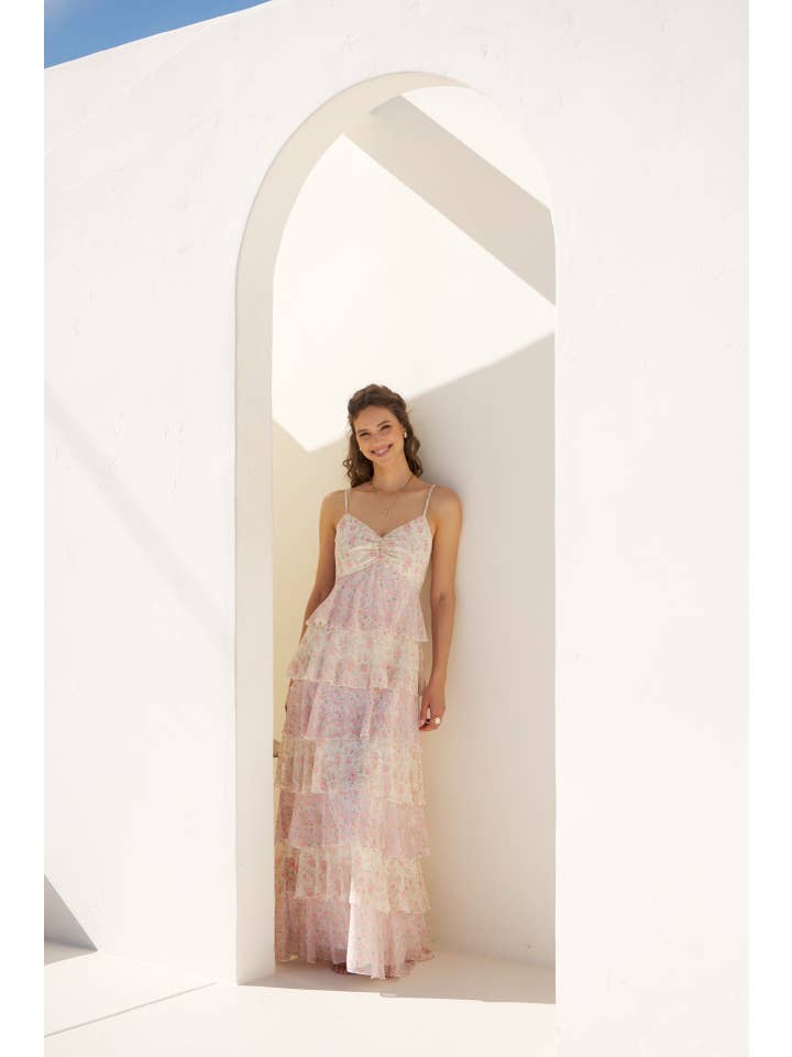 in february - Wholesale Dress - Women's - DEFINITION OF SEASONLESS FEMINITY FLORAL TIERED MAXI DRESS4