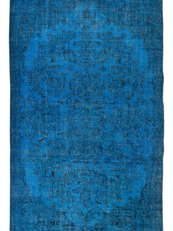 6,3x10 Ft blå trädgårdsdesign handgjord turkisk matta för wholesale av Rug Specialist LLC.