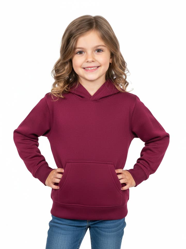 Hooded Sweater Burgundy Size 4-16 Bundle Unisex for wholesale by Unik