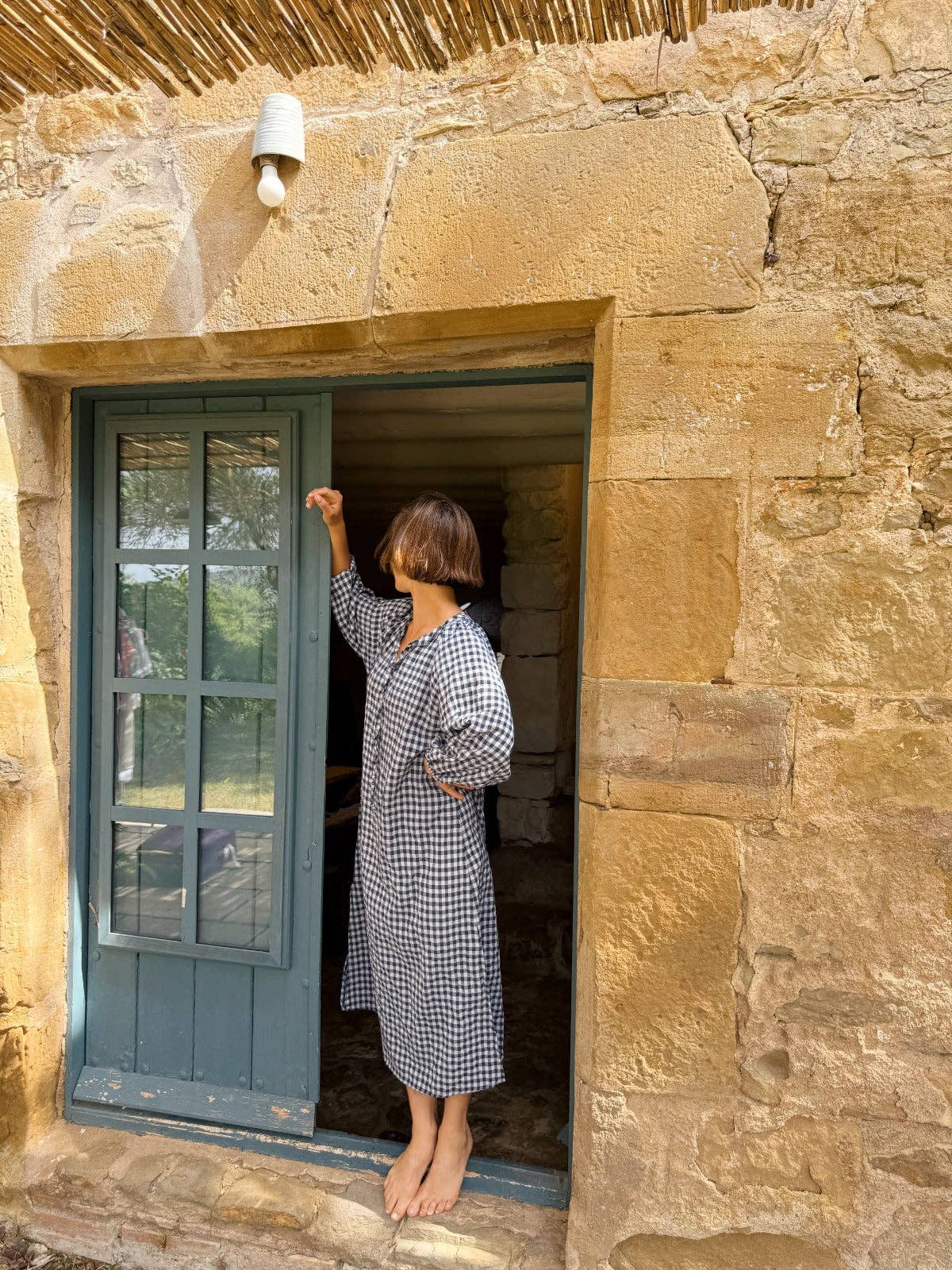 MindTraveler - Wholesale Dress - Women's - Matilde Navy Gingham Dress3