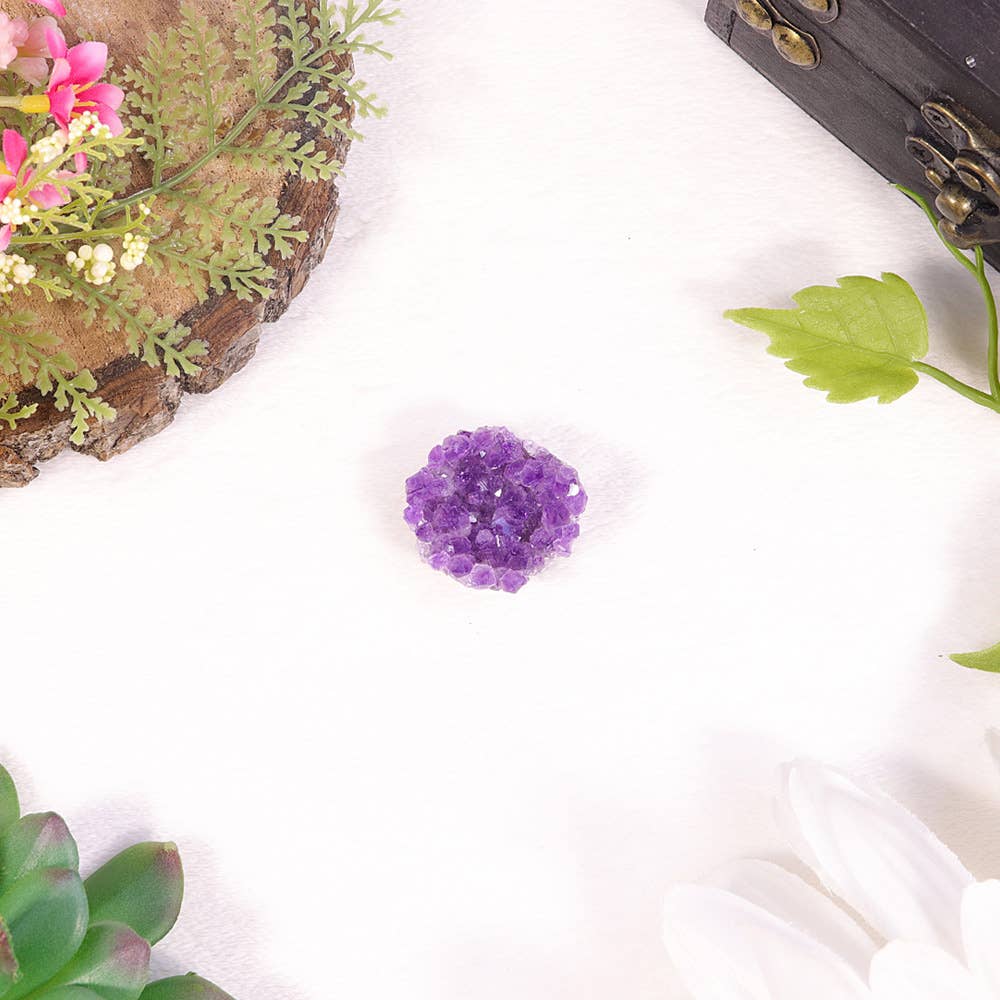 Natures Artifacts Inc - Wholesale Spiritual Stone/Crystal - Flat Back Amethyst Cluster Crystal (Grade A) Small1
