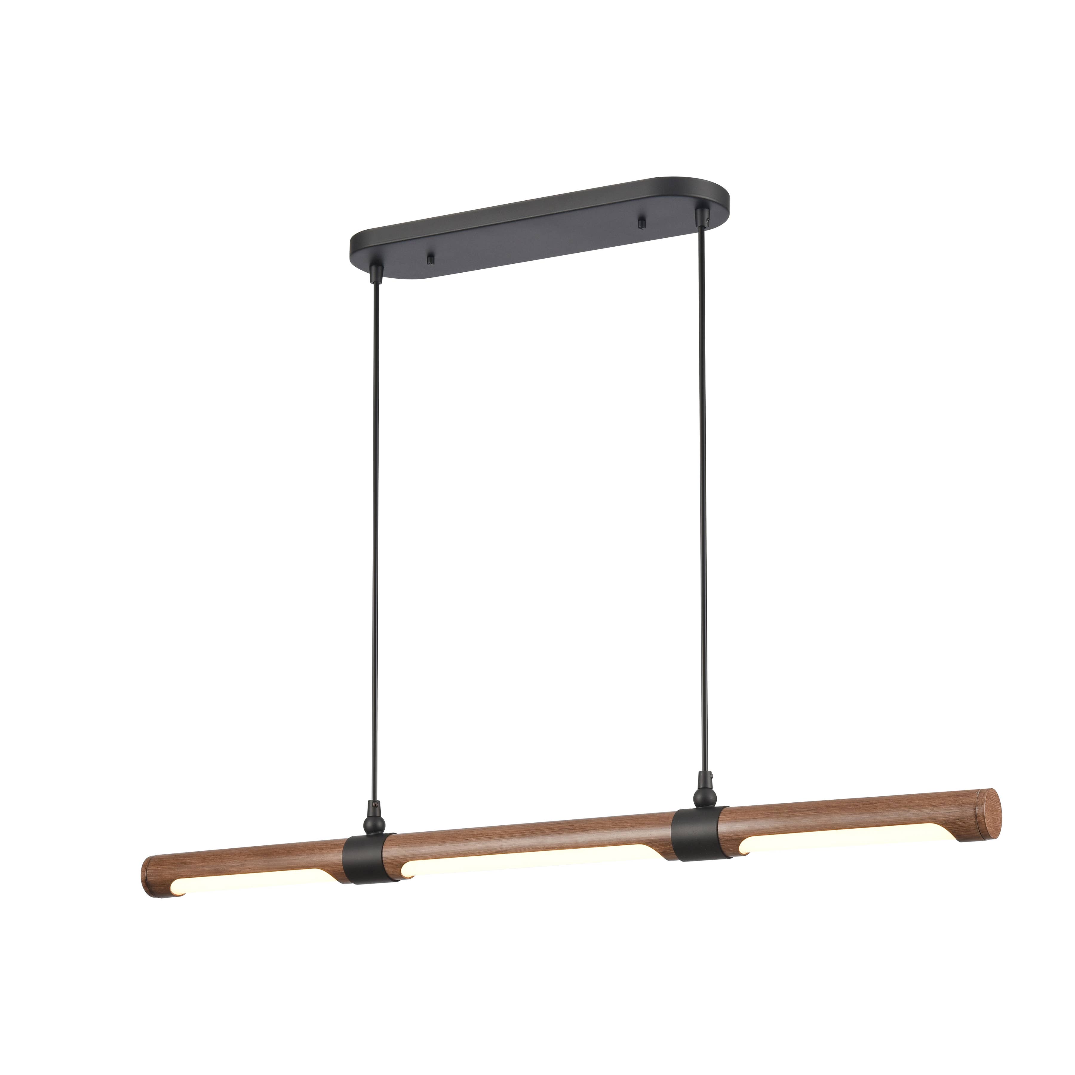 Matte Black Wyatt 40.5'' Wide Integrated LED Linear Chandelier for wholesale on Faire0