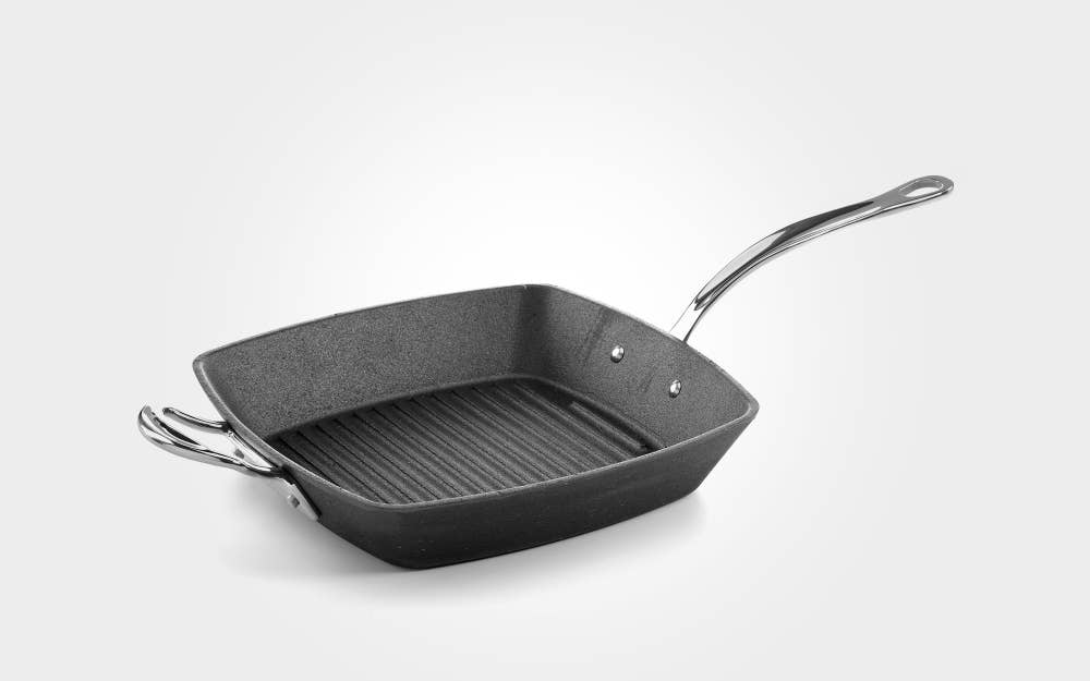 samuel groves – wholesale Cast iron skillet – Britannia 26cm Cast Iron Square Grill2