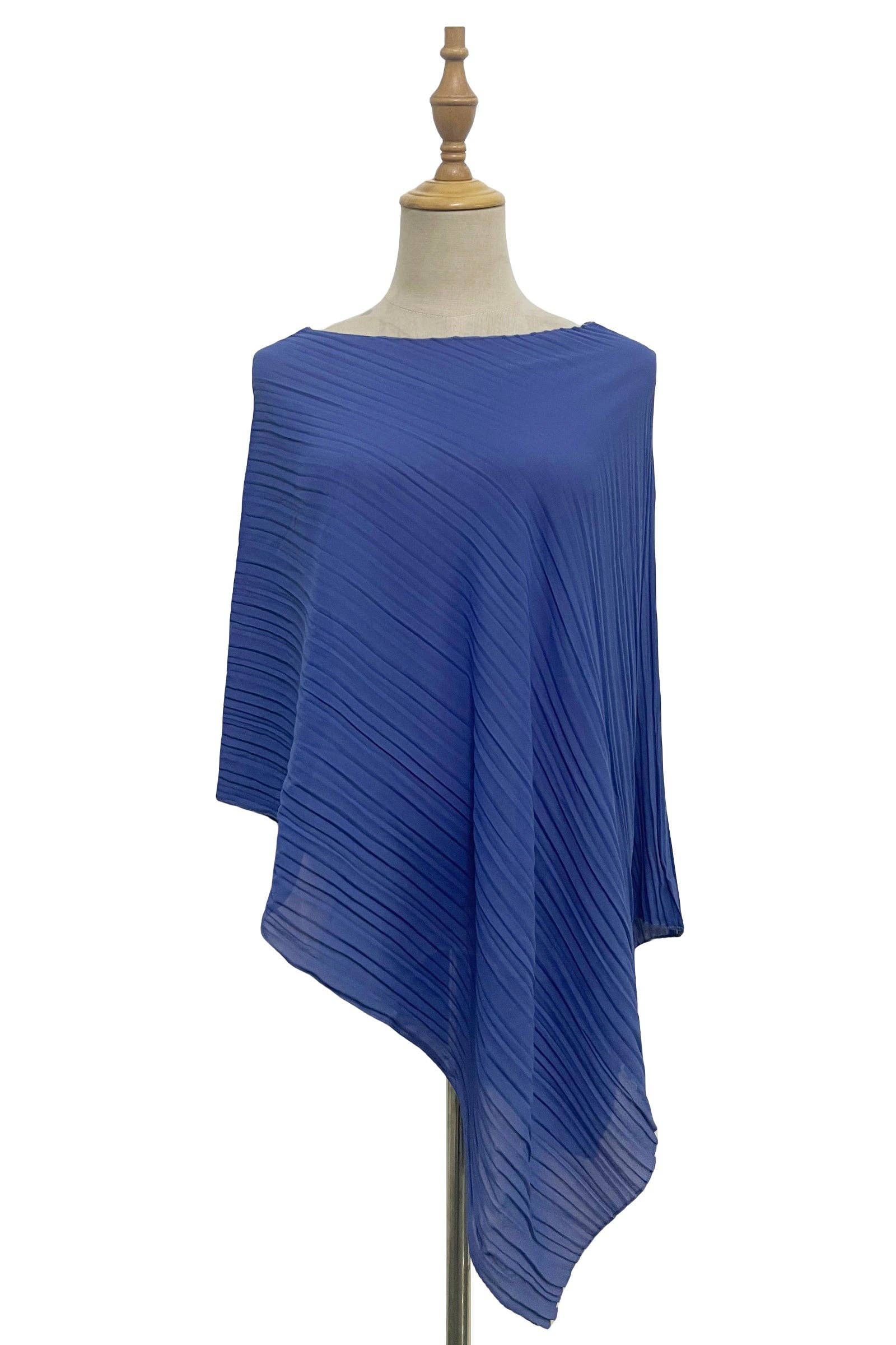 Fashion Scarf World – wholesale Swim cover-up – Women’s – Plain Pleated Chiffon Cover Up0