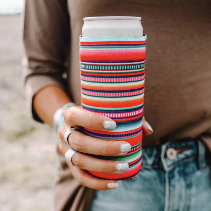 The Front Porch Label - Wholesale Drink Huggers & Koozies - Serape Sunrise Tall Coozie 2-Pack