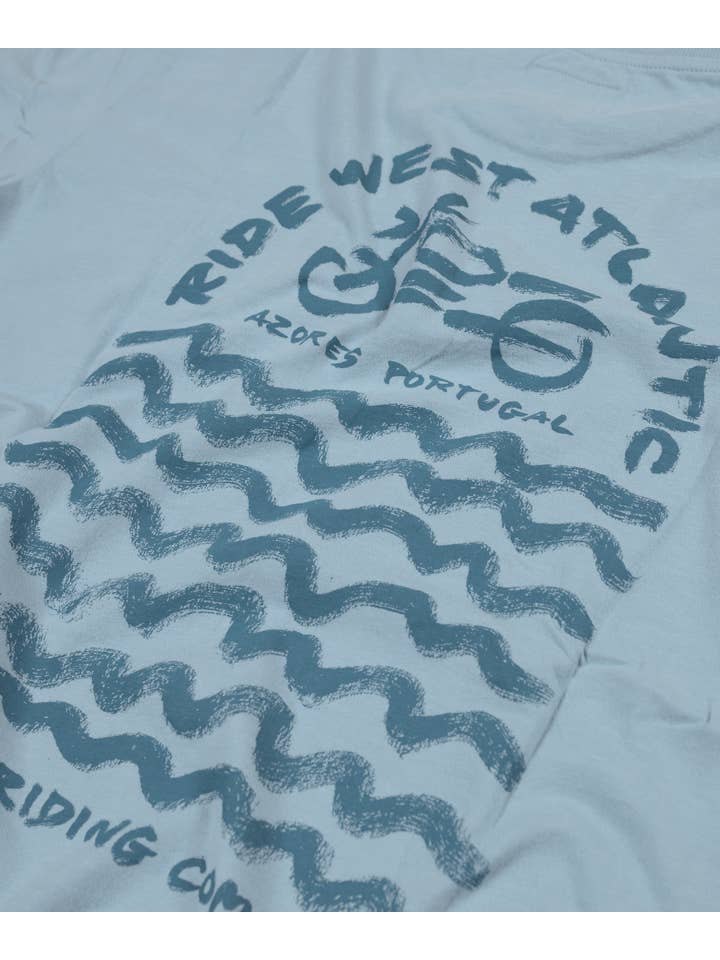 Maria Riding Company - Wholesale Screen Printed T-Shirt - Men's - T-shirt - Ride West - Light Blue2
