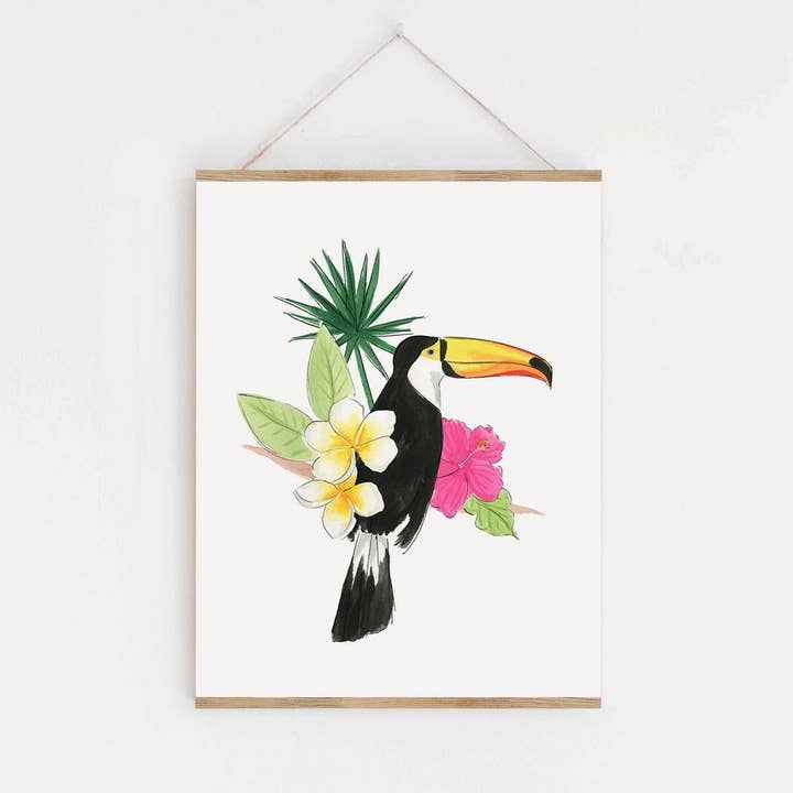 Stampa artistica Toucan II per la vendita all'ingrosso da parte di Almeida Illustrations
