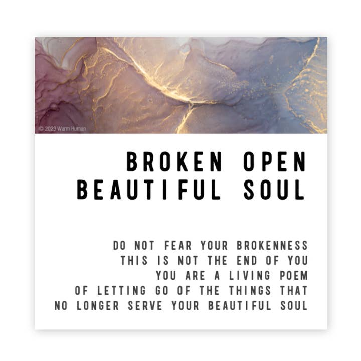 Broken Open Beautiful Soul Magnet voor wholesale door warm human