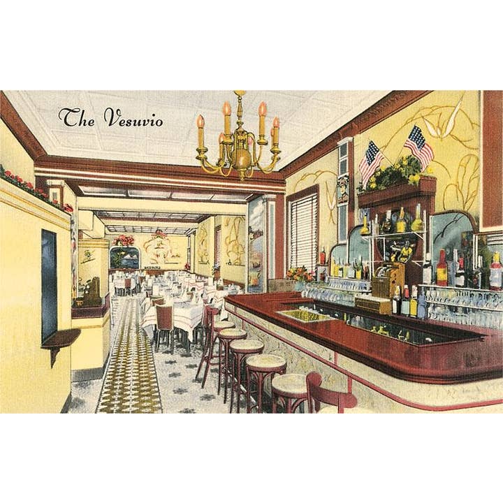 Found Image Press - Vente Autocollant - Autocollant RE-130 Le Café Vesuvio