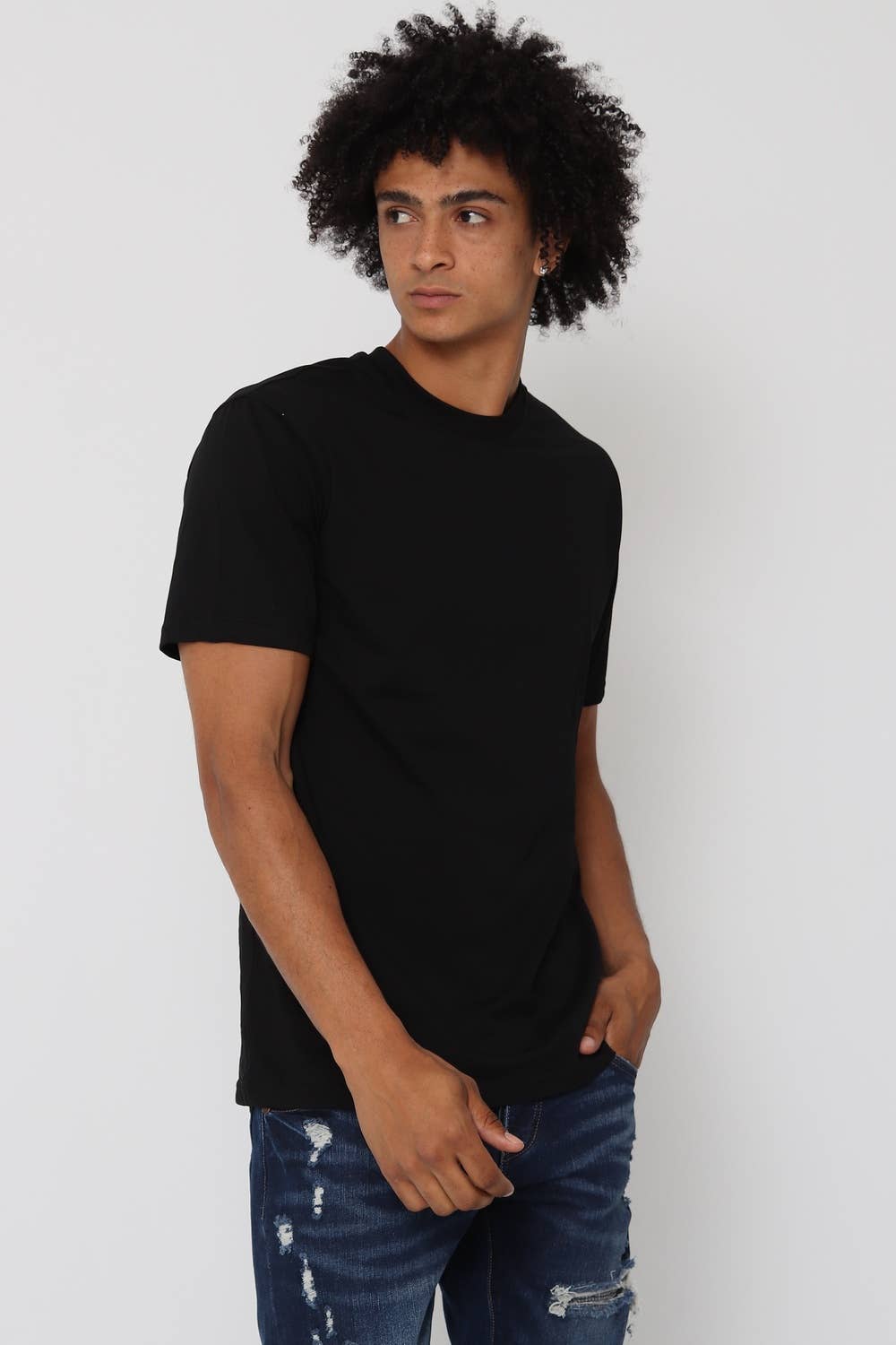 LYSANDE - Wholesale T-Shirt - Men's - Black oversized t-shirt1