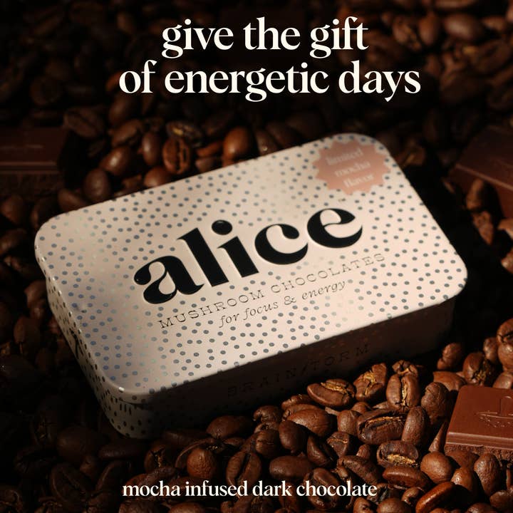 Alice Mushrooms - Wholesale Chocolate Bar - LIMITED EDITION FLAVOR: Mocha Brainstorm — focus & energy