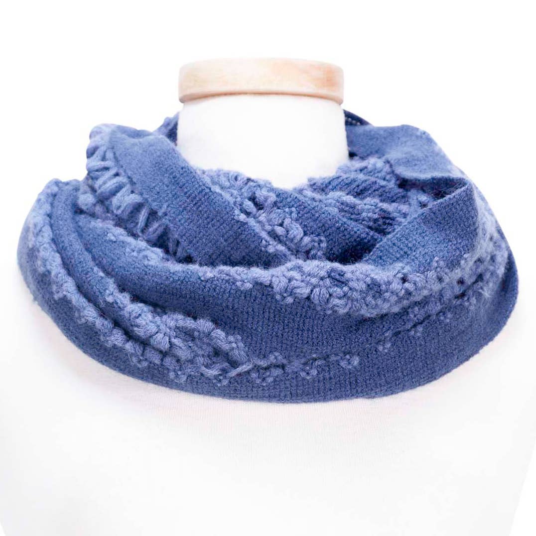 Chloe & Lex - Wholesale Scarf - Women's - Winter Flower Infinity Scarf1