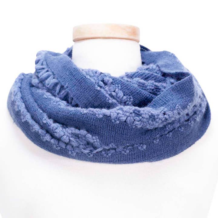 Chloe & Lex - Wholesale Scarf - Women's - Winter Flower Infinity Scarf1
