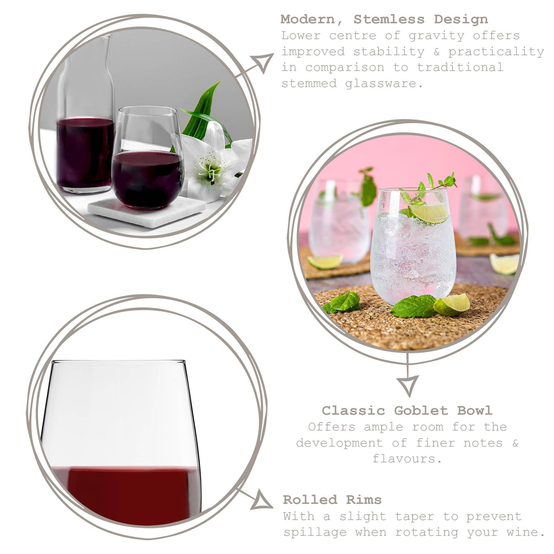 Rinkit Ltd – wholesale Wine glass – 590ml Gaia Extra Large Stemless Wine Glass - By LAV3