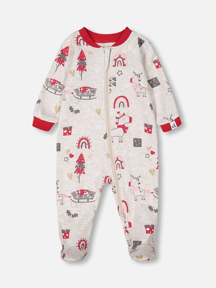 Pigiama intero in cotone biologico Mix di farina d'avena per la vendita all'ingrosso da parte di Deux par Deux