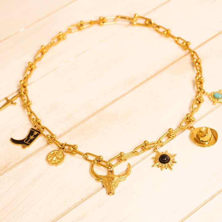 WJW - Wholesale Individual Charm/Pendant - 18K Gold PVD Stainless Steel Dagger Charm8