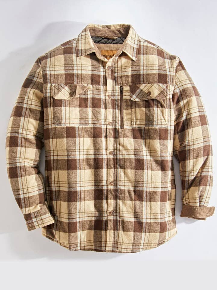 Venado - Wholesale Shirt Jacket/Shacket - Men's - Quilt Lined Brushed Flannel Shirt Jacket21