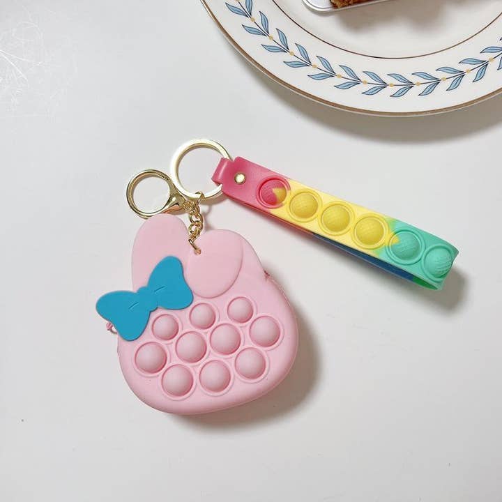 KiddieKickz - Wholesale Keychain - Kids - Small Keychain Coin Purse Spaceman Bear Fingertip Toy19