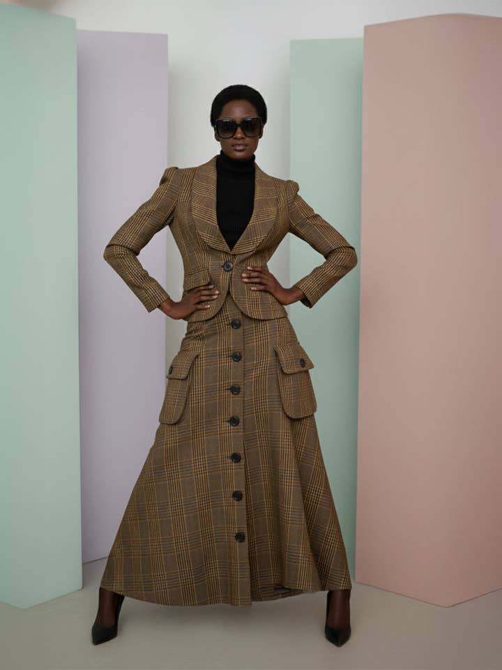 Veste à carreaux pour femmes Estella pour la vente par EUG fashion