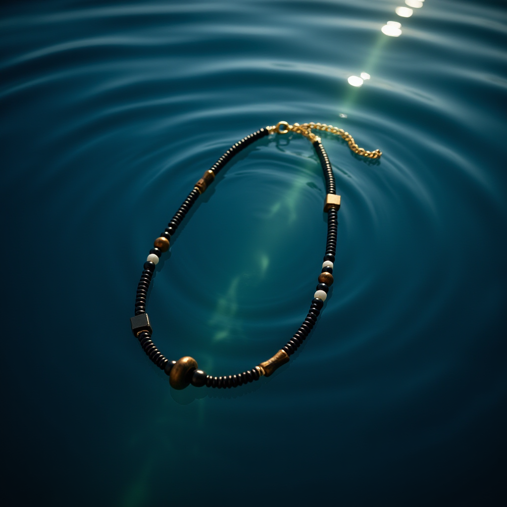 Otterware - Venta al por mayor Collares de cuentas/perlas - Collar de cuentas Wukong negro: obsidiana, ojo de tigre y liuli5