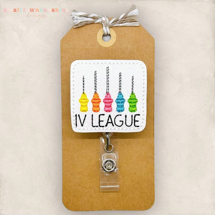 IV League Badge Reel for wholesale by The SmallTownSunshine Company