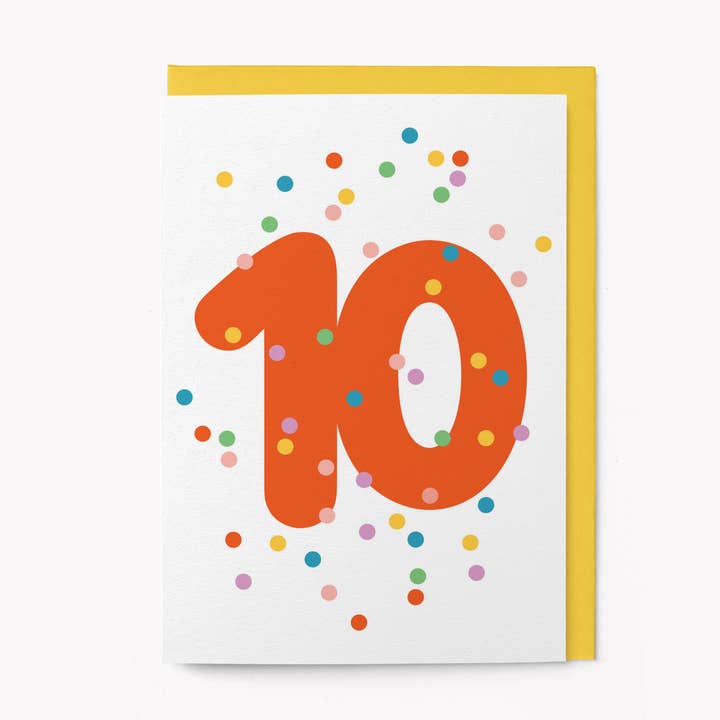 10º Aniversário - Cartão de Saudação por atacado de Graphic Factory