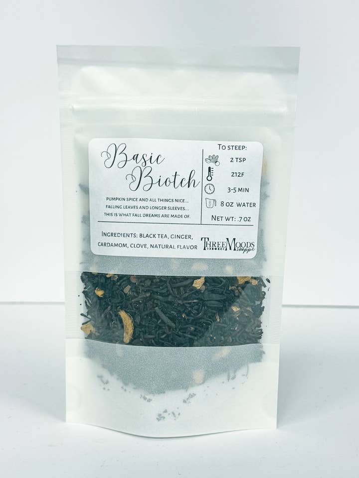 Basic Biotch (Pumpkin Spice) Black Tea for wholesale by Three Moods Shoppe