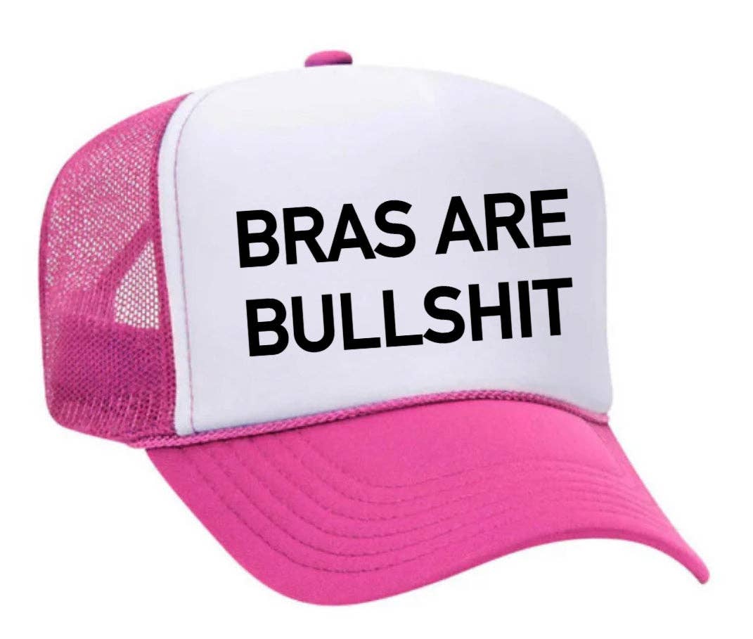 Inappropriate Trucker Hats - Wholesale Trucker Hat - Women's - Bras Are Bullshit Trucker Hat15