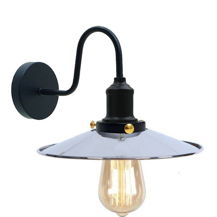Chrome Wall Light Lampshade Modern Industrial Wall Lamp for wholesale by Ledsone