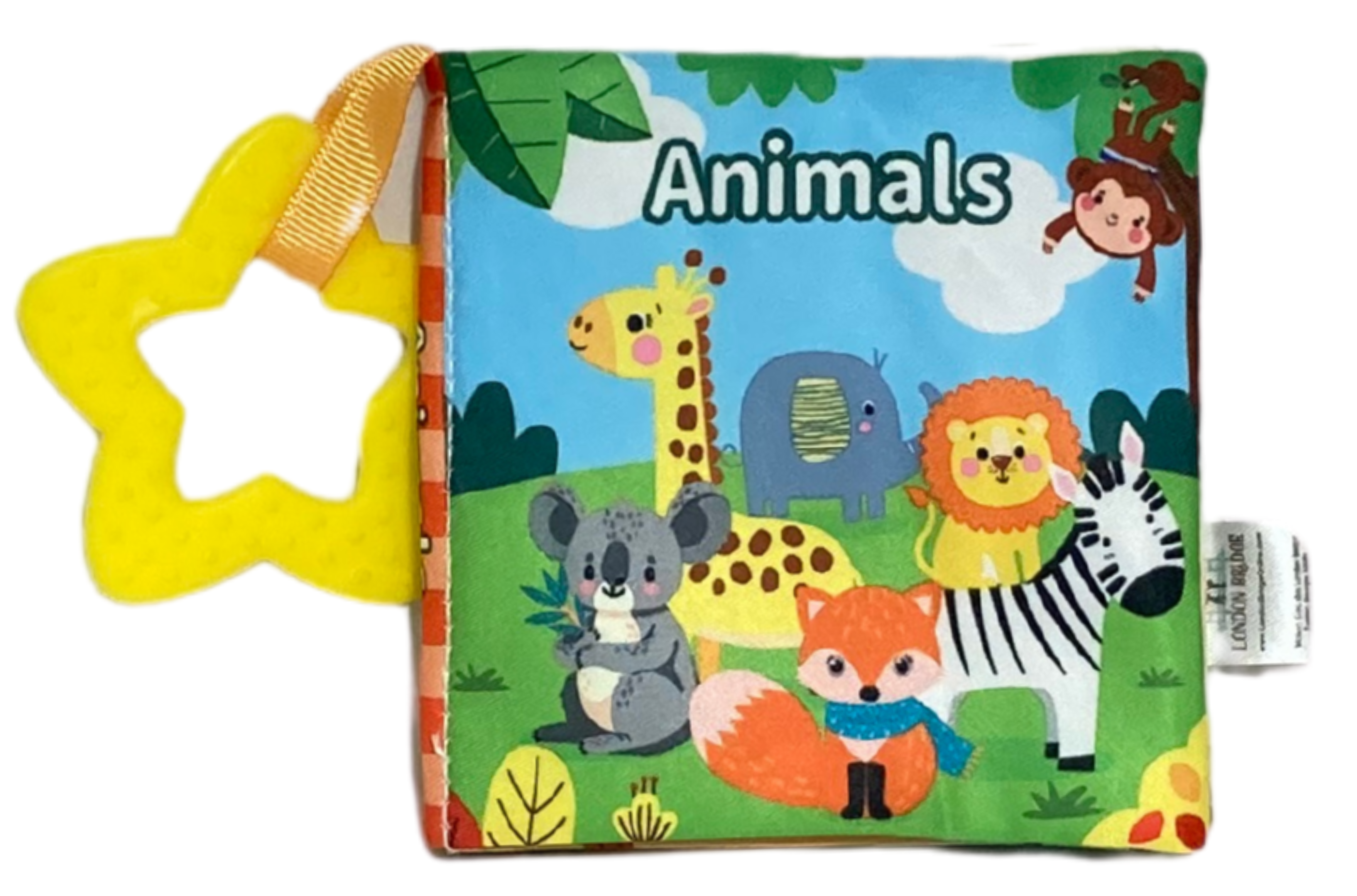 London Bridge & Maison Chic - Wholesale Baby & Toddler Book (0-2) - Cloth Books with Teether Basket Prepack2