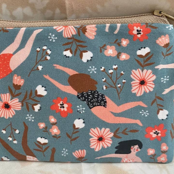 Swimmer Swimming cotton Coin Purse Pouch underwater Pink for wholesale by Jewells