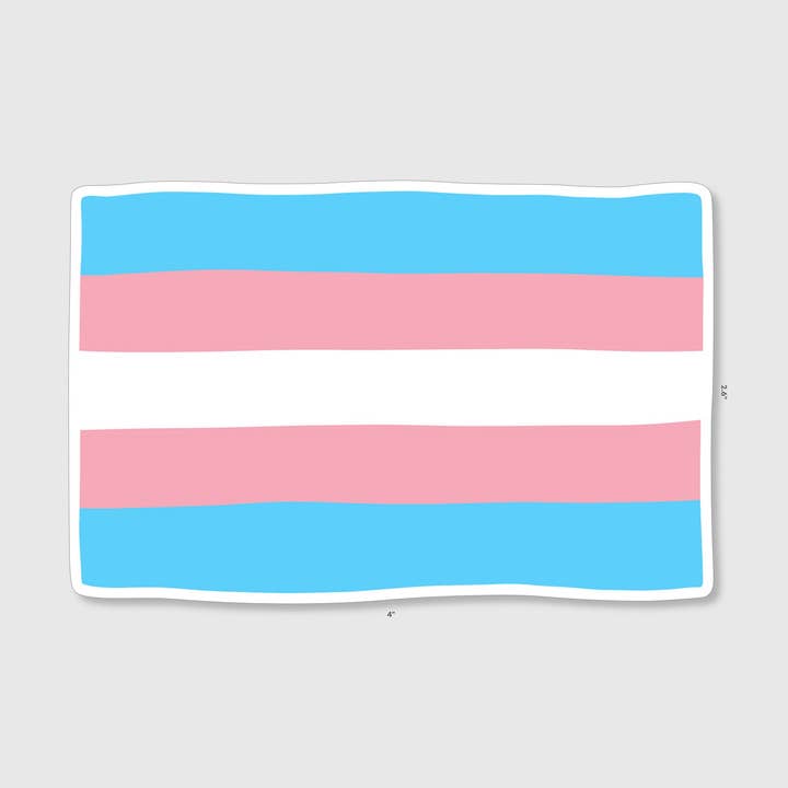 Klistermærke | Transgender Pride Flag | 4 „Vinyl Sticker for engroshandel hos Lanni Made