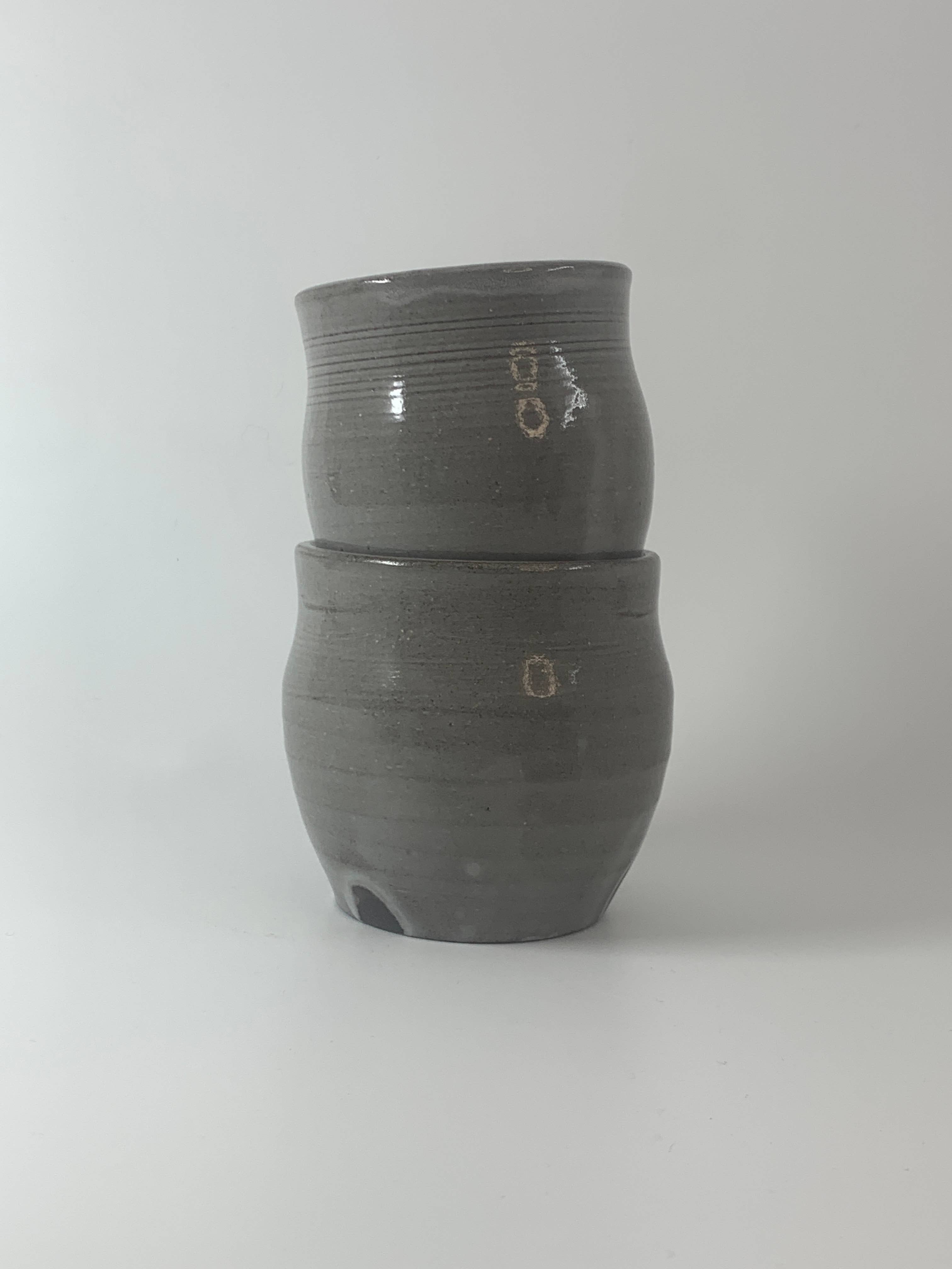 Katie Piro Pottery - Wholesale Drinking Glass/Cup - Handmade Little Sippers, Ghost White7