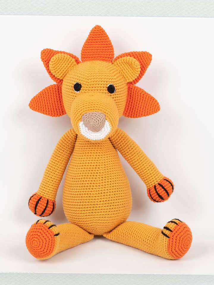 Louis the Lion Organic Cotton Handmade Stuffed Animal for wholesale by Cuddoll